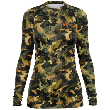 Chokefish™ Long Sleeve Rashguard Camouflage Woman's Shirt-011